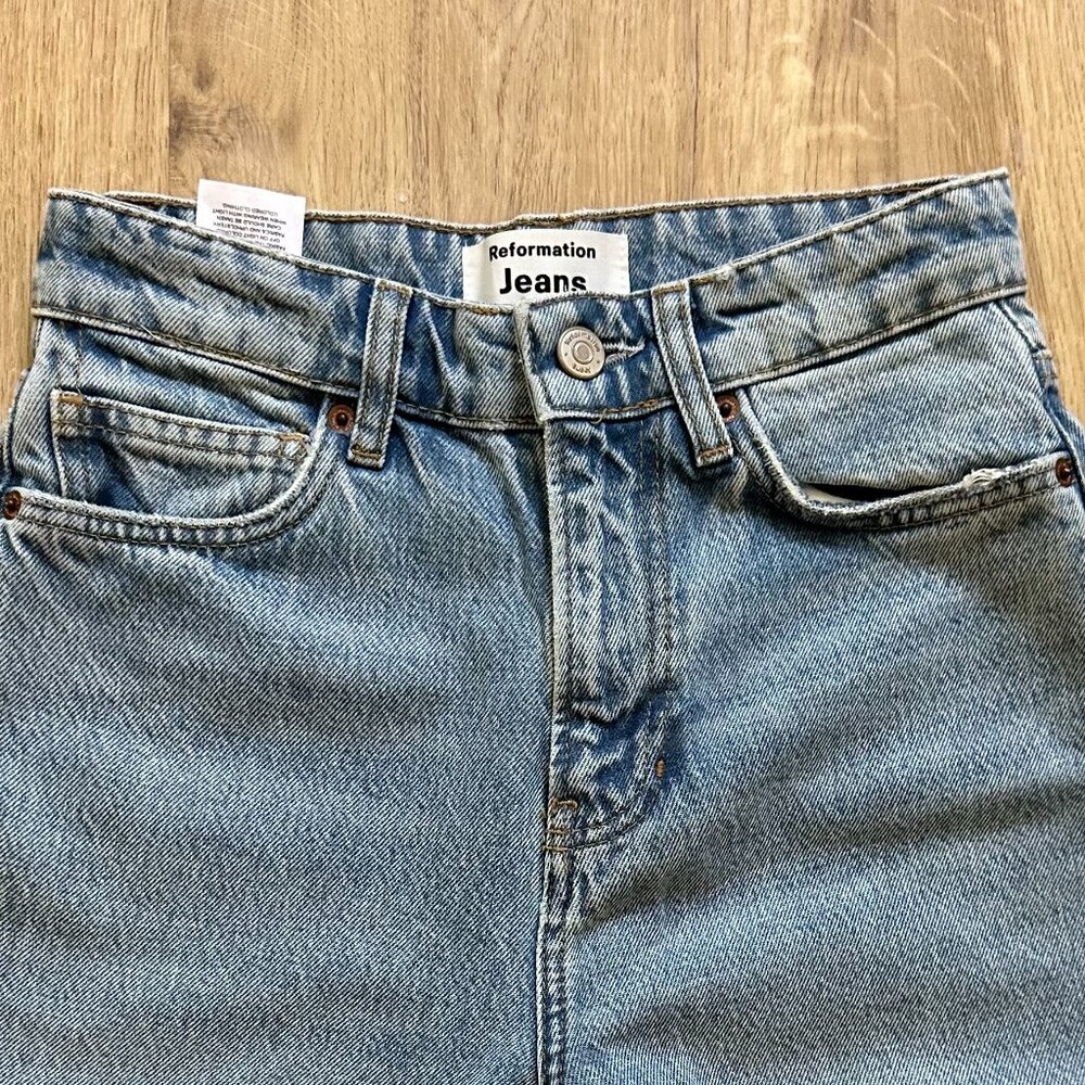 Reformation Sandy High Rise Relaxed Straight Jeans - Picture 2 of 4